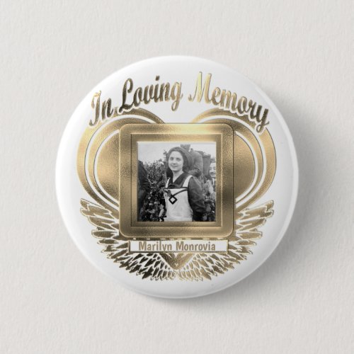 Add Photo Custom Memorial Heart Gold