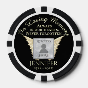 Add Photo Custom Memorial Poker Chips
