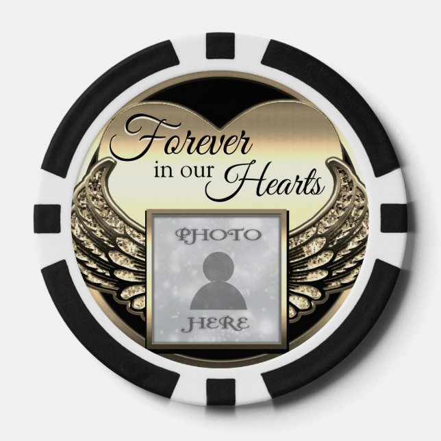 Add Photo Custom  Memorial Poker Chips (Front)