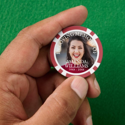 Add Photo Custom Memorial Poker Chips Add Photo Custom Memorial Poker Chips
