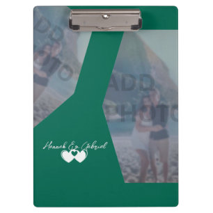 Add Photo Emerald Green Clipboard