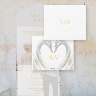 Add Photo Foil All in One Wedding Invitation
