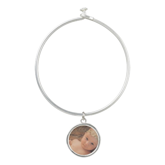 Add photo for mom or grandma bangle bracelet (Front)