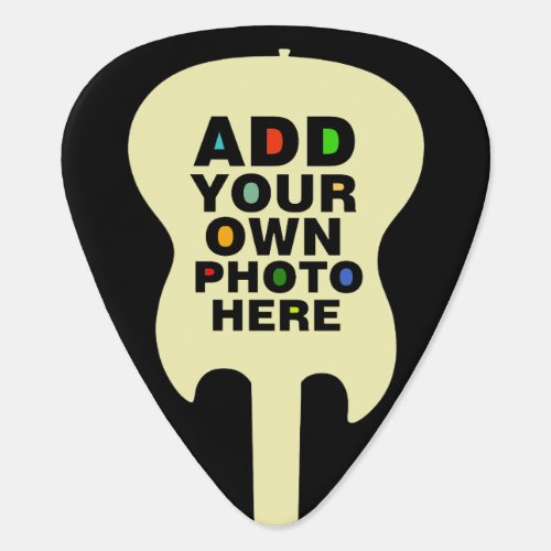 add photo front and back guitar pick