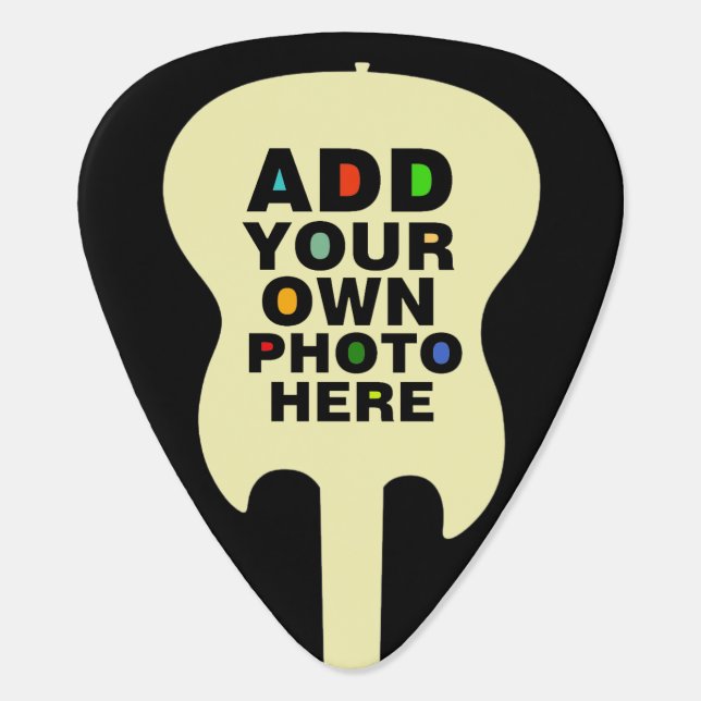 add photo (front and back) guitar pick (Back)