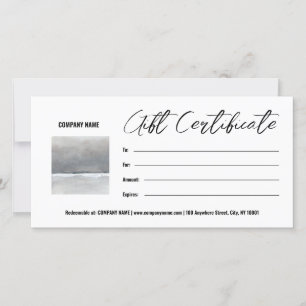 Add Photo Gift Certificate Template Customizable 