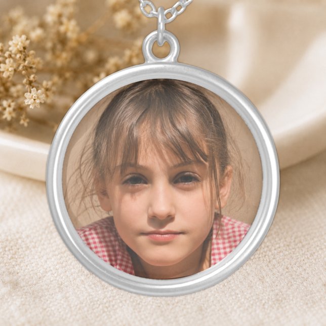 Add photo gift silver plated necklace (Creator Uploaded)