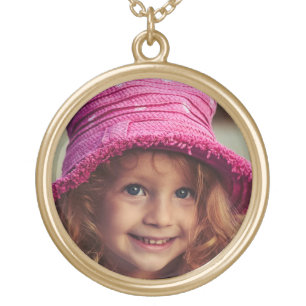 ADD PHOTO GOLD FRAME CUSTOM NECKLACE