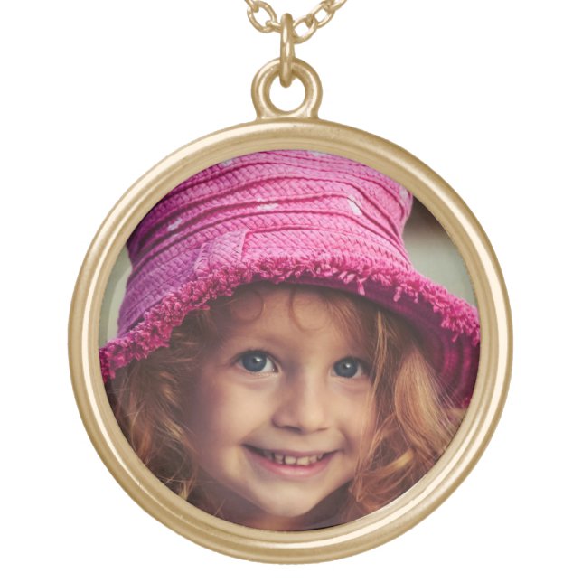 ADD PHOTO GOLD FRAME CUSTOM NECKLACE (Front)