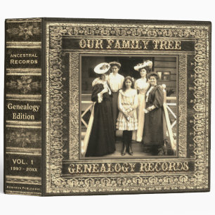 Add Photo Gold Leaf Look Genealogy Binder