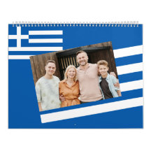 Add Photo Greece Flag Ημερολόγιο 2026 Greek Family