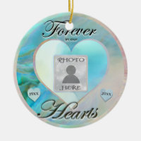 Add Photo Heart Memorial Ceramic Ornament
