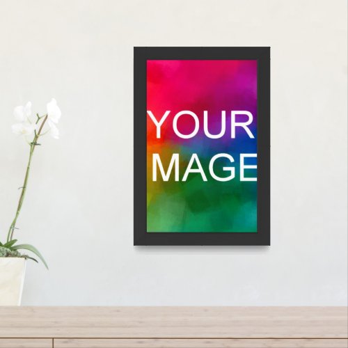 Add Photo High Quality Black Acrylic Framed Poster