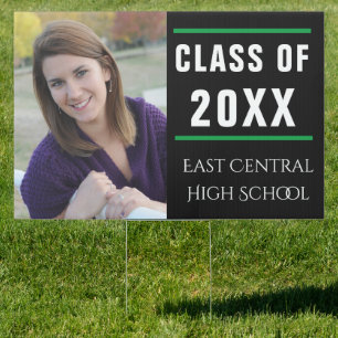 Add Photo High School Senior Yard Sign