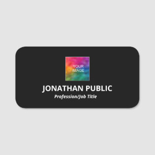 Add Photo Image Name Here Modern Employee Staff Tag