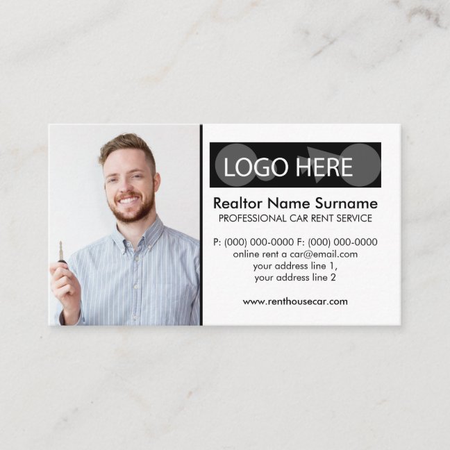 Add Photo Insert Logo Rent a car