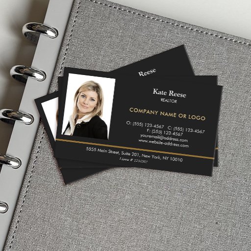 Customizable Add Photo Insert Real Estate Professional Business Card Magnet