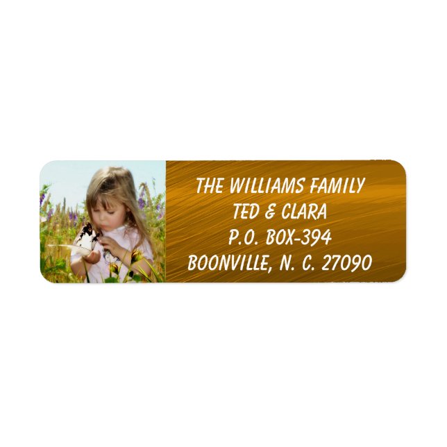 ADD PHOTO* LABEL (Front)