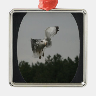 Add Photo Large Oval Frame(black) Metal Ornament