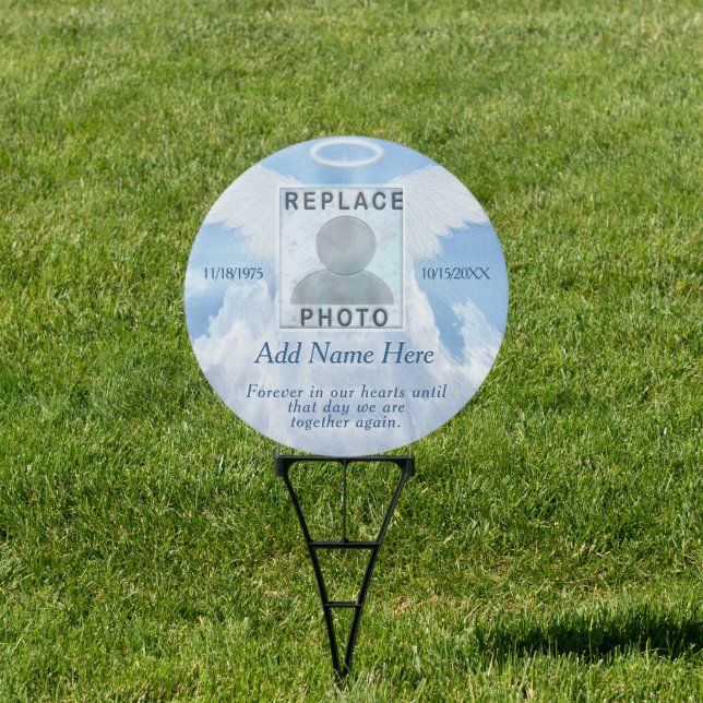 Add Photo Loving Memory Yard Sign (Insitu)