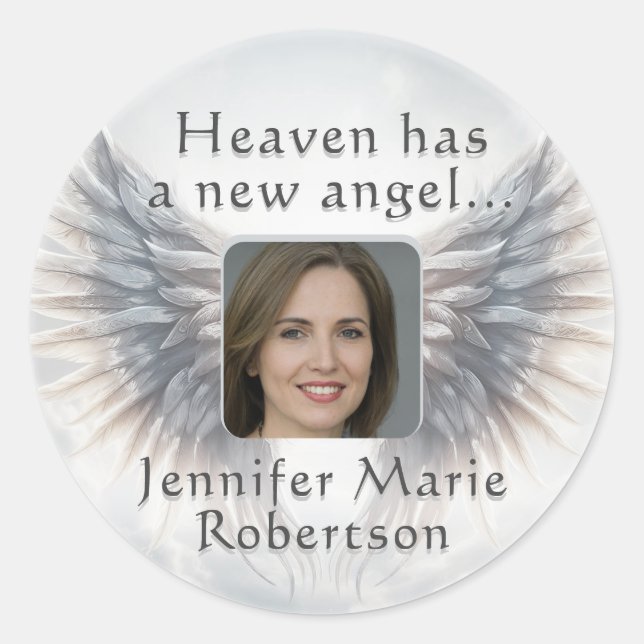 Add Photo | Memorabilia Classic Round Sticker (Front)