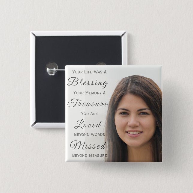 Add Photo Memorial Button (Front & Back)