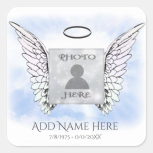 Add Photo Memorial Classic Round Sticker