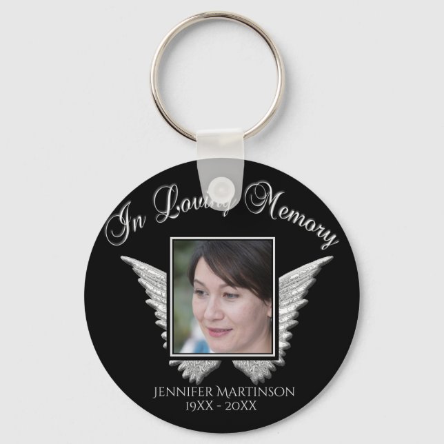 Add Photo Memorial in Loving Memory Keychain (Front)