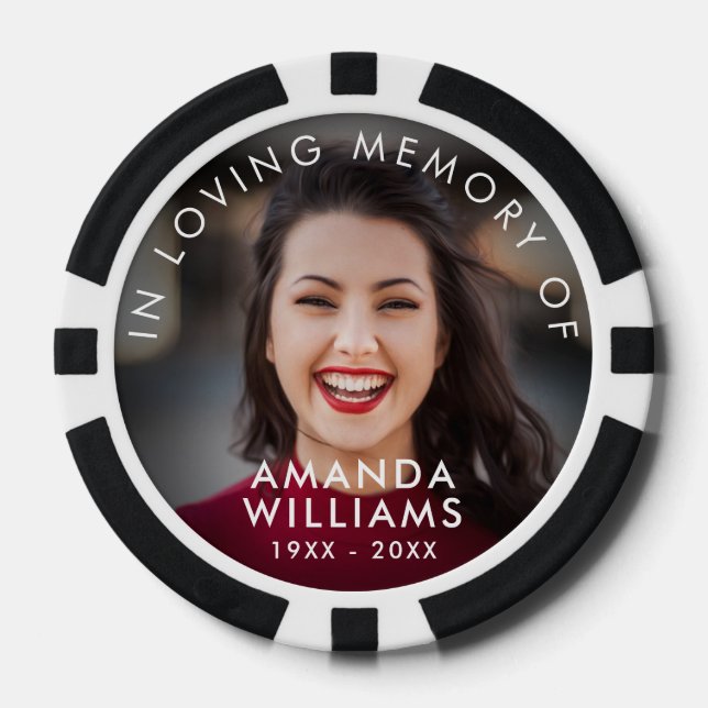 Add Photo Memorial  Poker Chips (Front)