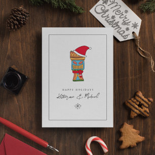 ADD PHOTO Merry Christmas Tiki Invitation