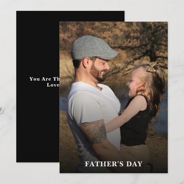 Add Photo Message Dad Daughter Fathers Day Card (Front/Back)