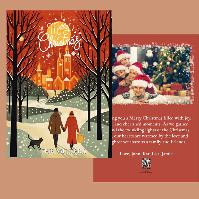 Add Photo Message Traditional Christmas Holiday Card (Creator Uploaded)