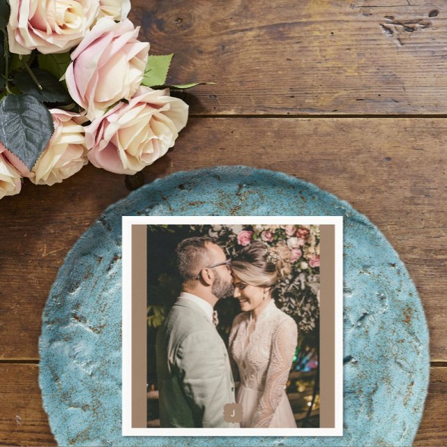 Add Photo Monogram Wedding Napkins (Creator Uploaded)