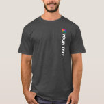 Add Photo Or Logo Mens Double Sided Print Modern T-Shirt<br><div class="desc">Custom Upload Photo Image Or Logo Here Mens Elegant Modern Double Sided Print Template Mens Create Your Own Basic Charcoal Heather Dark T-Shirt.</div>