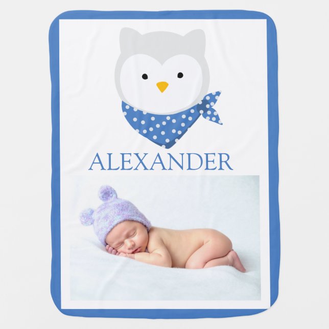 ADD PHOTO |  Owl Baby Blanket (Front)