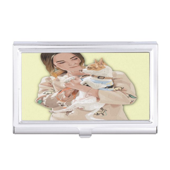 Add Photo Personalize Business Card Case (Front)