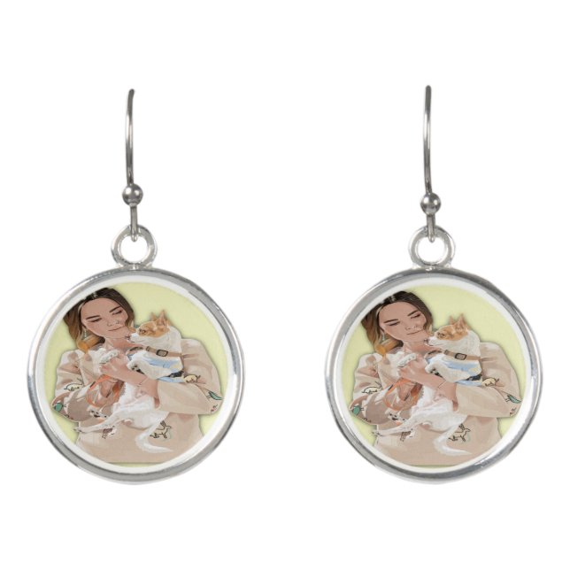 Add Photo Personalize Earrings (Front)