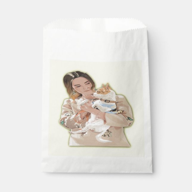 Add Photo Personalize Favor Bag (Front)