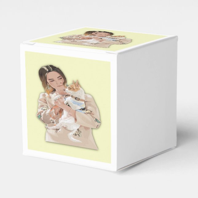 Add Photo Personalize Favor Boxes (Front Side)