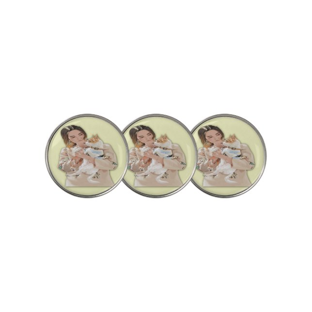 Add Photo Personalize Golf Ball Marker (3 Up)