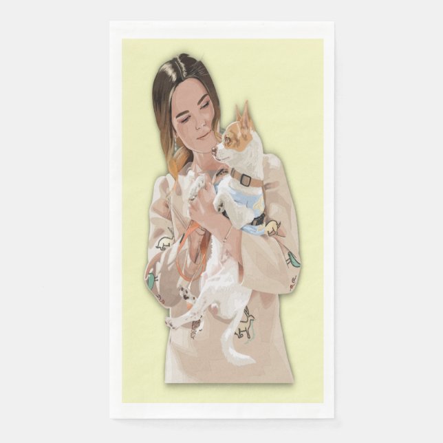 Add Photo Personalize Paper Guest Towels (Front)