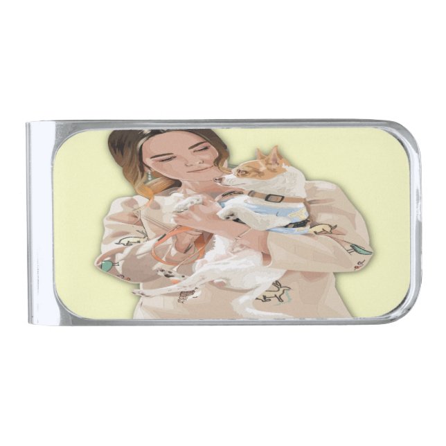 Add Photo Personalize Silver Finish Money Clip (Front)