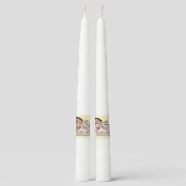 Add Photo Personalize Taper Candle (Front)