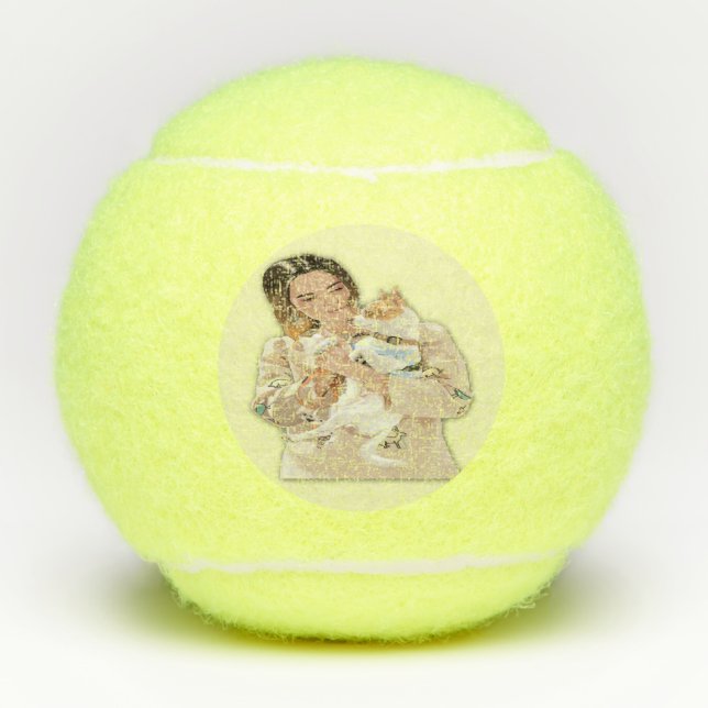 Add Photo Personalize Tennis Balls (Front)