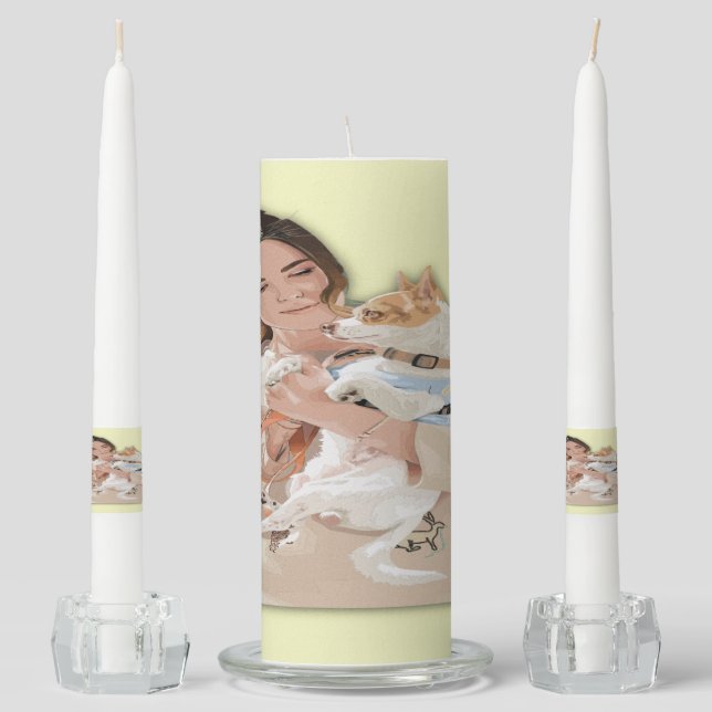 Add Photo Personalize Unity Candle Set (Front)