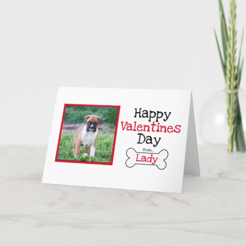 Add Photo Personalized Dog Valentine Cards