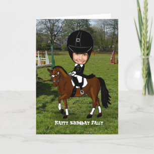 Add photo - personalized dressage horse rider card