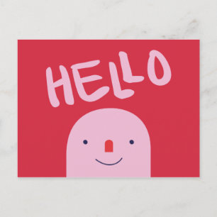 Add photo - Personalized Hello Connections Print Postcard