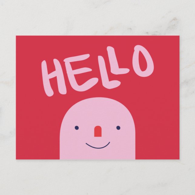 Add photo - Personalized Hello Connections Print Postcard (Front)