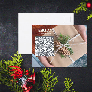 Add Photo QR Code Business Postcard